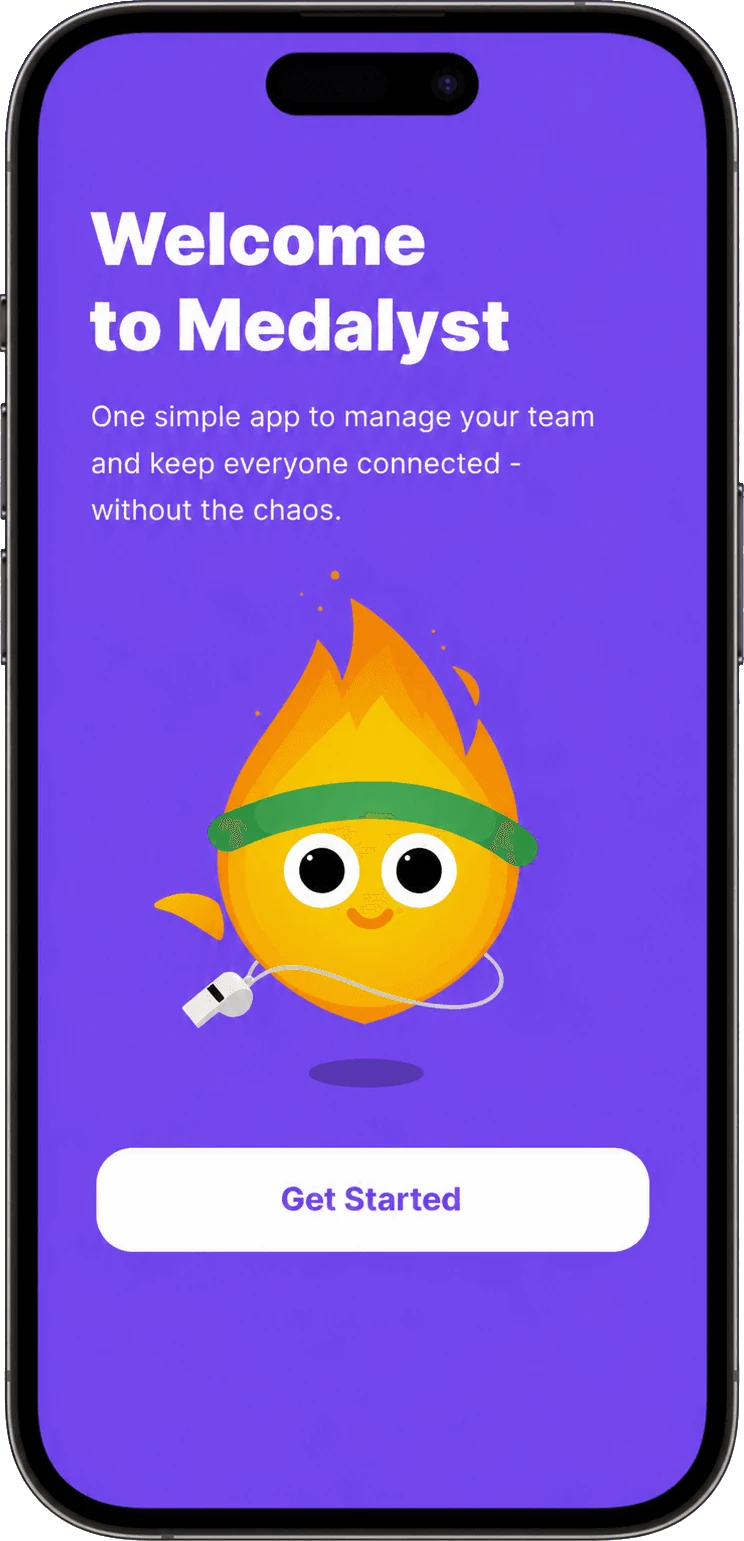 The Medalyst app welcome screen